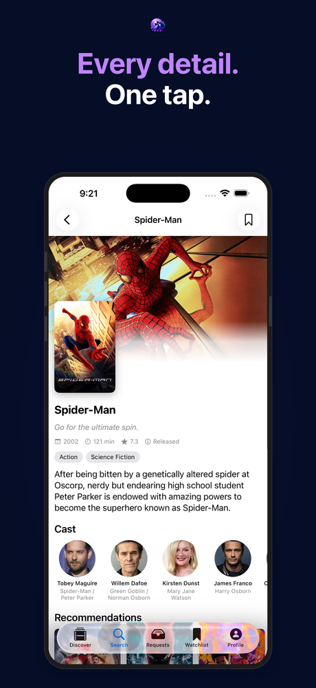 Media Detail — Every detail. One tap.