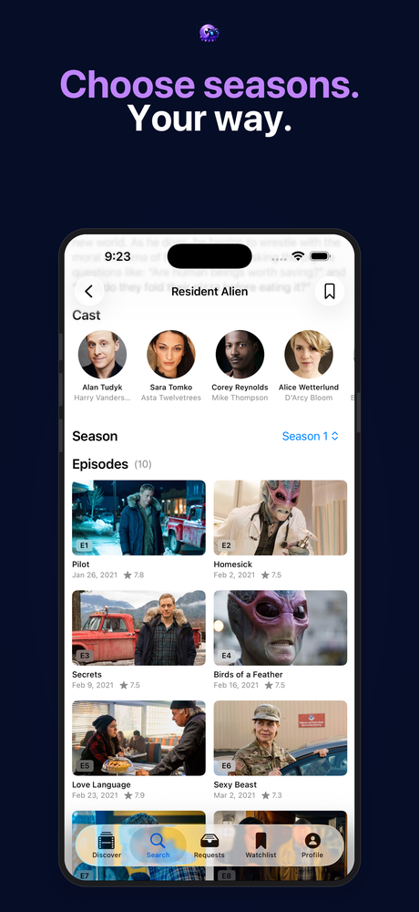 TV Episodes — Choose seasons. Your way.