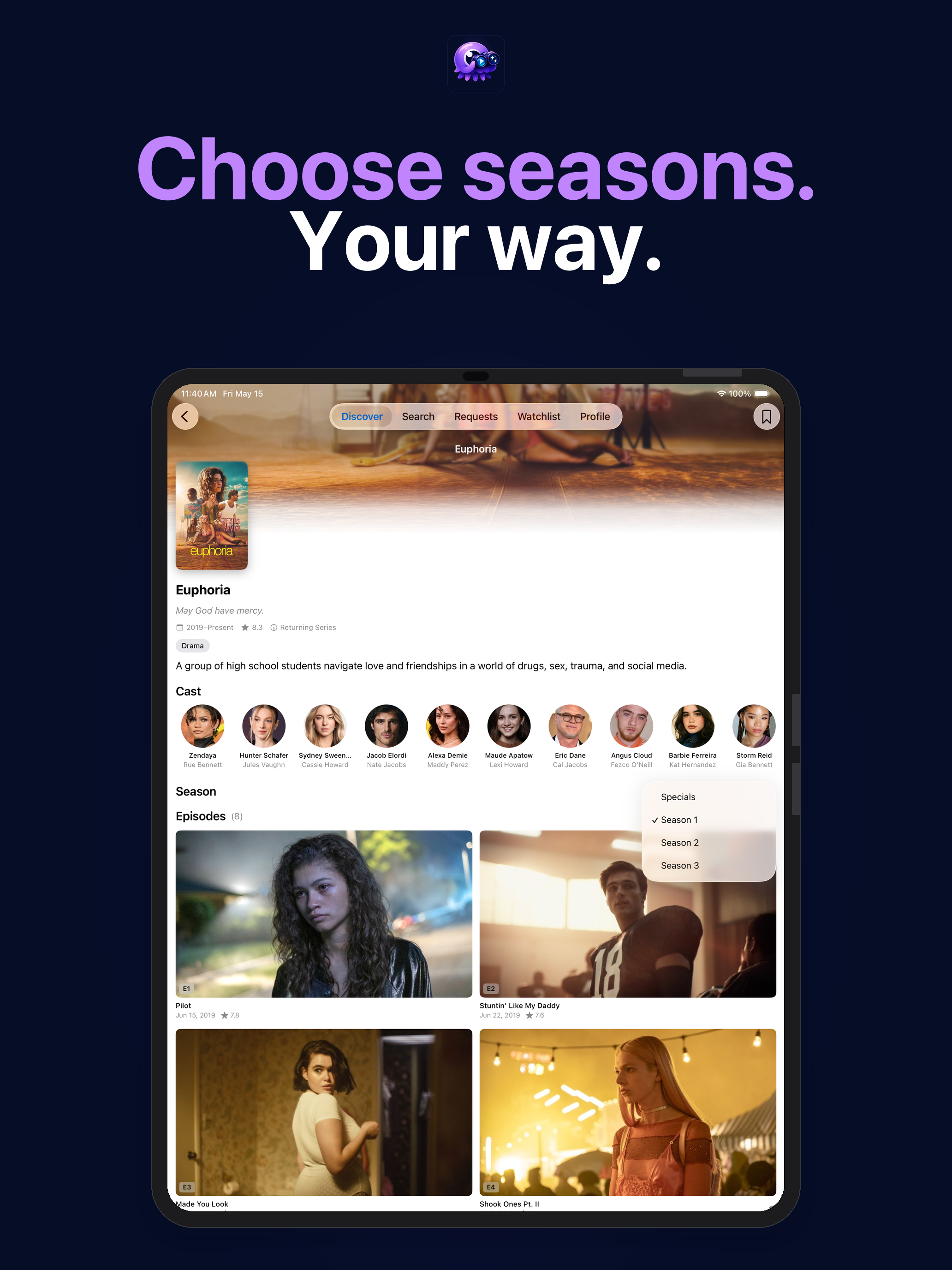 TV Episodes — Choose seasons. Your way.